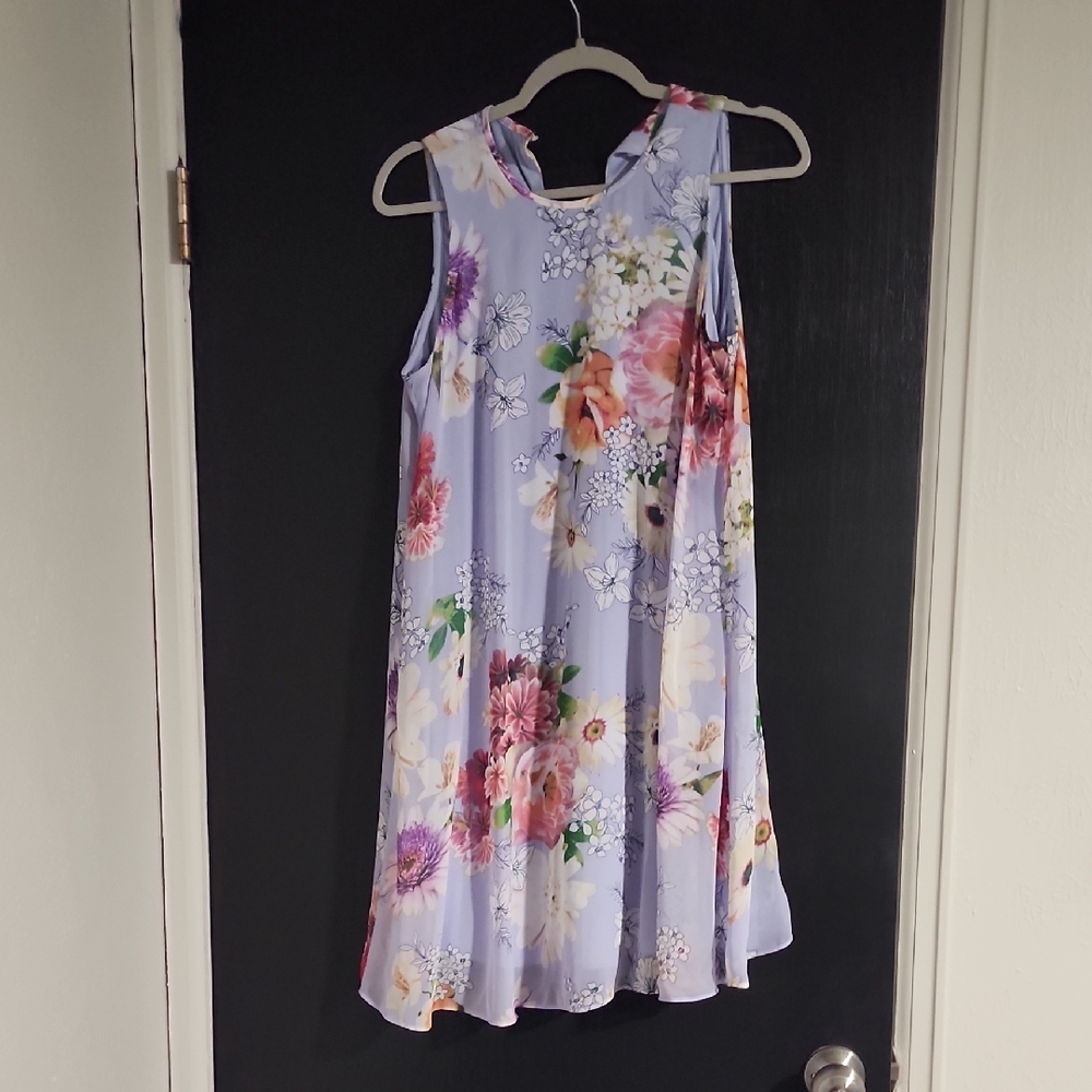 Calvin Klein Floral Dress - Lavender and Pink